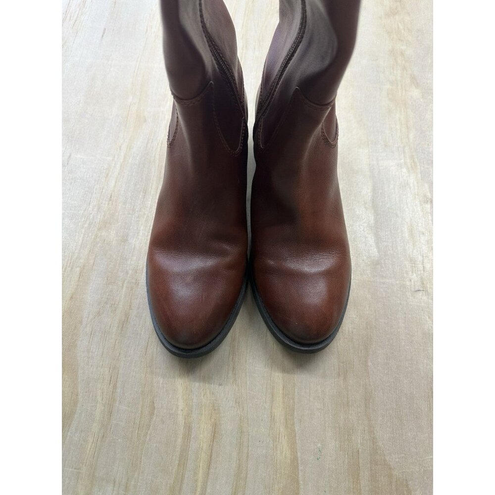 INC Fawne Womens Boots 9M Brown Leather Knee High Zip Riding Equestrian Classic - Picture 3 of 7